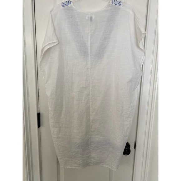 Old Navy Cover Up Tunic Large SS Blue Embroidery NEW - Picture 4 of 9
